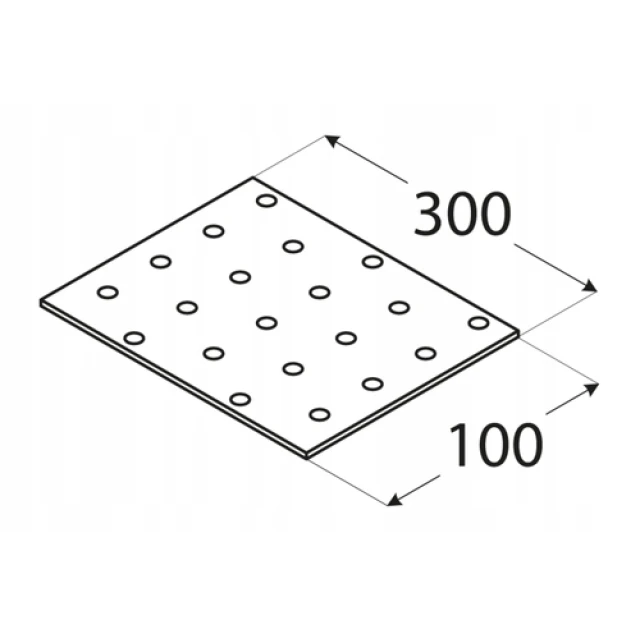 Плитка перфорована DOMAX 100x300x2 мм (PP15)