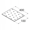 Плитка перфорована DOMAX 100x400x2 мм (PP16)