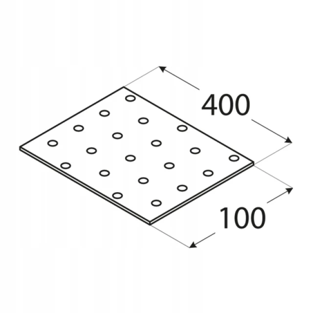 Плитка перфорована DOMAX 100x400x2 мм (PP16)