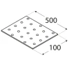 Плитка перфорована DOMAX 100x500x2 мм (PP17)