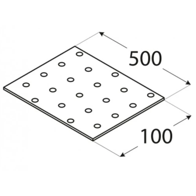 Плитка перфорована DOMAX 100x500x2 мм (PP17)