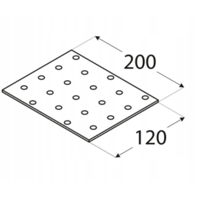 Плитка перфорована DOMAX 120x200x2 мм (PP18)