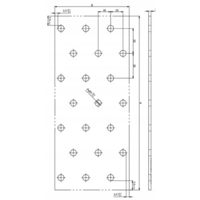 Плитка перфорована DOMAX 120x200x2 мм (PP18)