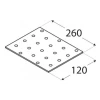 Плитка перфорована DOMAX 120x300x2 мм (PP21)