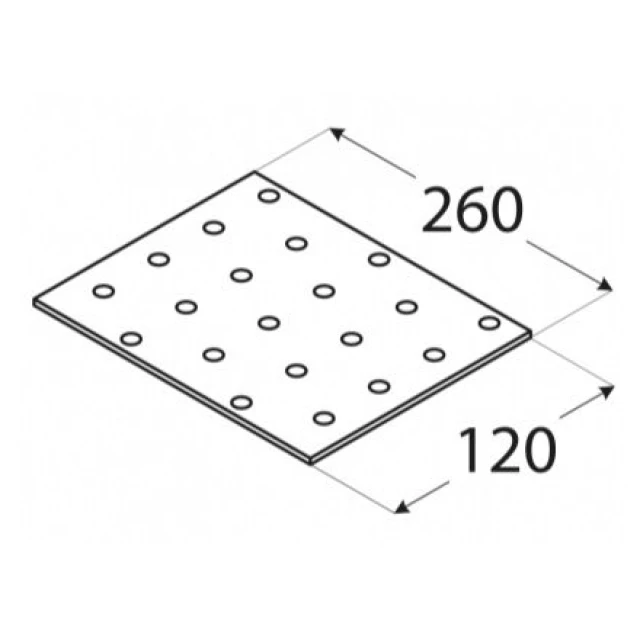 Плитка перфорована DOMAX 120x300x2 мм (PP21)