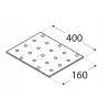Плитка перфорована DOMAX 160x400x2 мм (PP23)