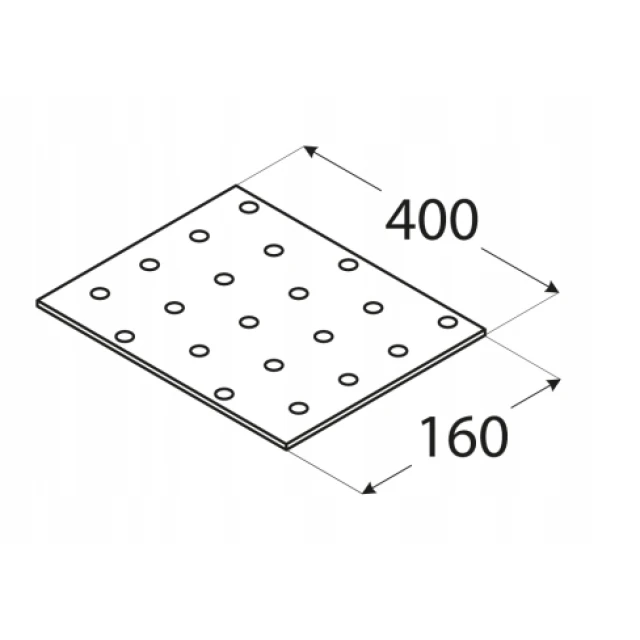 Плитка перфорована DOMAX 160x400x2 мм (PP23)