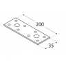 Муфта плоска DOMAX 200x35x2,5 мм ЛП3, комплект 20 шт (ЛП3)