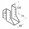 Кронштейн балки DOMAX 80x120x75x2 мм (10 шт) (WB26)