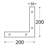 Кутник DOMAX 200x200x30x3 мм комплект 10 шт (NA2)