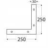 Кутник DOMAX 250x250x30x3 мм комплект 10 шт (NA3)