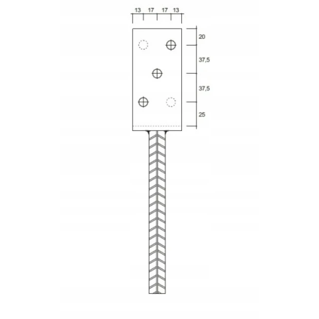 Основа стовпа DOMAX 81x325x120x5 мм (PS80U)