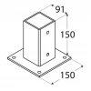Основа столба с плоским основанием DOMAX 91x150x150 мм (PSP90)