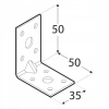 Кутник з прокладкою легкий DOMAX 50x50x35x2 мм, упаковка 20 шт (KPL5)