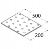 Плитка перфорована DOMAX 200x500x2 мм (PP26)