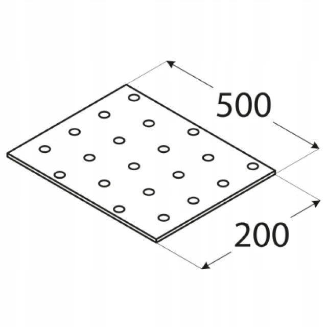 Плитка перфорована DOMAX 200x500x2 мм (PP26)