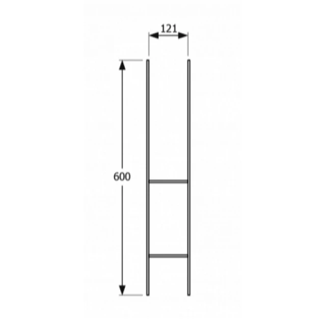 Основа стовпа DOMAX 121x600x6,0 мм (PSH120)