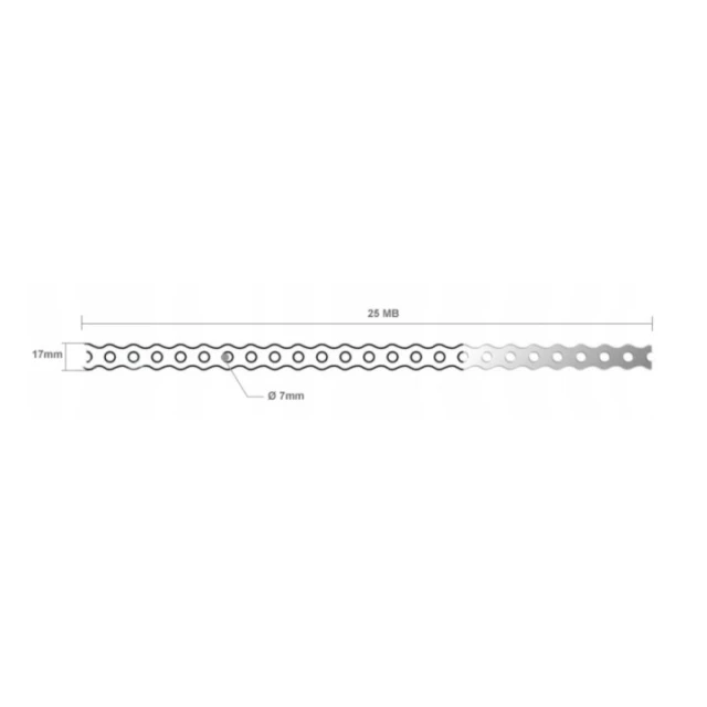Лента монтажная DOMAX 17 мм x 0,7 мм x 25 м (рулон) (TM12)