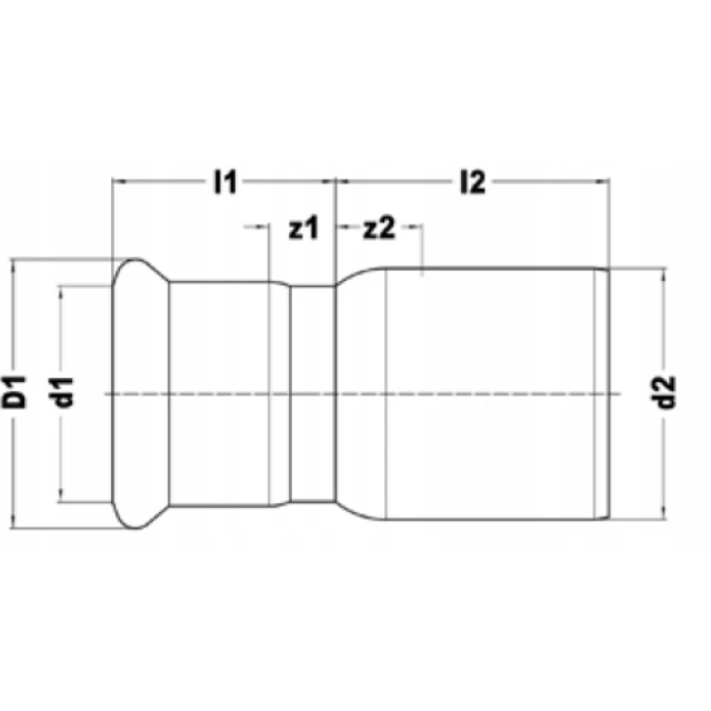 Перехідник хромований INVENA 1/2