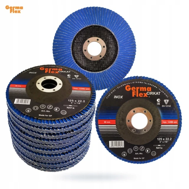 Шлифовальный круг лепестковый CIRKAT GERMAFLEX 125/80 нержавеющий (CIR12889)