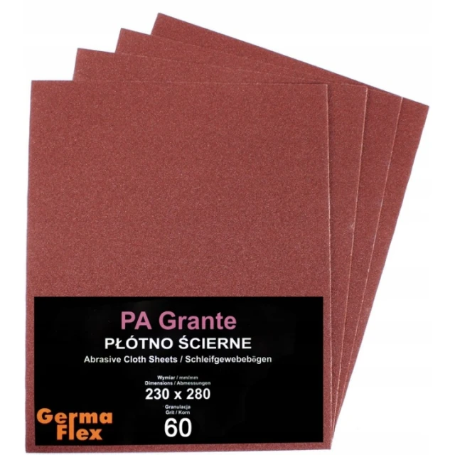 Шлифовальное полотно PaGra зернистость GERMAFLEX 60, упаковка 50 шт (PAG13860)