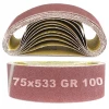 Стрічка шліфувальна GERMAFLEX 75x533 мм, зернистість 100, комплект 10 шт (XCL 33922)
