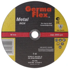 Диск по металу GERMAFLEX 230x1,9 мм INOX (GFW13481)
