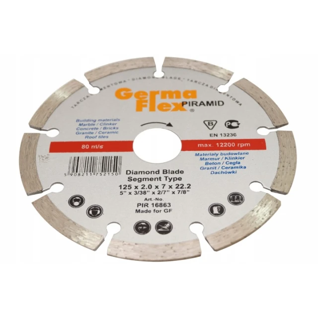 Диск алмазний сегментний Piramid GERMAFLEX 125 мм (PIR16863)