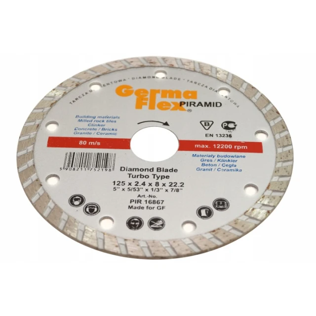 Диск алмазний турбо GERMAFLEX 125 мм Piramid (PIR16867)