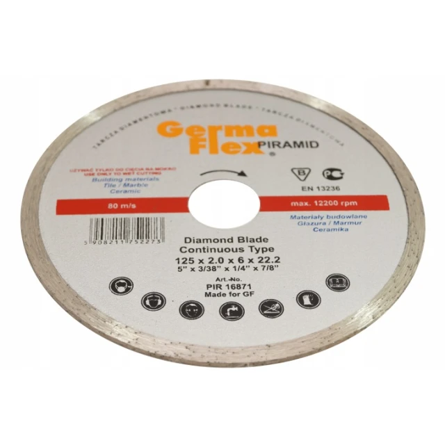 Диск алмазний суцільний Germa-Flex GERMAFLEX 125 мм Piramid (PIR16871)