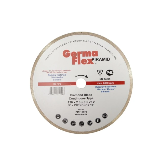 Диск алмазный сплошной Piramid GERMAFLEX 230 мм (PIR16873)