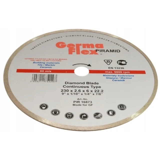 Диск алмазный сплошной Piramid GERMAFLEX 230 мм (PIR16873)