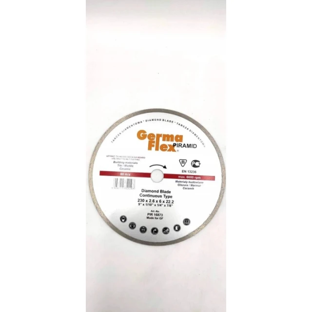 Диск алмазный сплошной Piramid GERMAFLEX 230 мм (PIR16873)