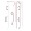 Замок вбудований роліковий JANIA 90/22 WB (Z077)
