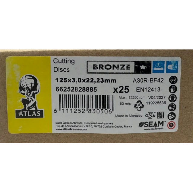 Диск для металу Norton 125x3,0 мм випуклий (828885)