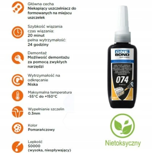 Герметик для фланцевих з'єднань OneBond Norton 074 (7898543395836)