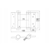 Петля маятникова IBFM 150 мм лак Grey, упаковка 2 шт (106036G)