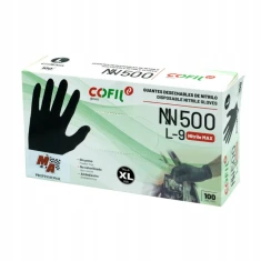 Рукавиці тонкі одноразові XL Black упаковка MA Professional 100 шт (20-RN2)