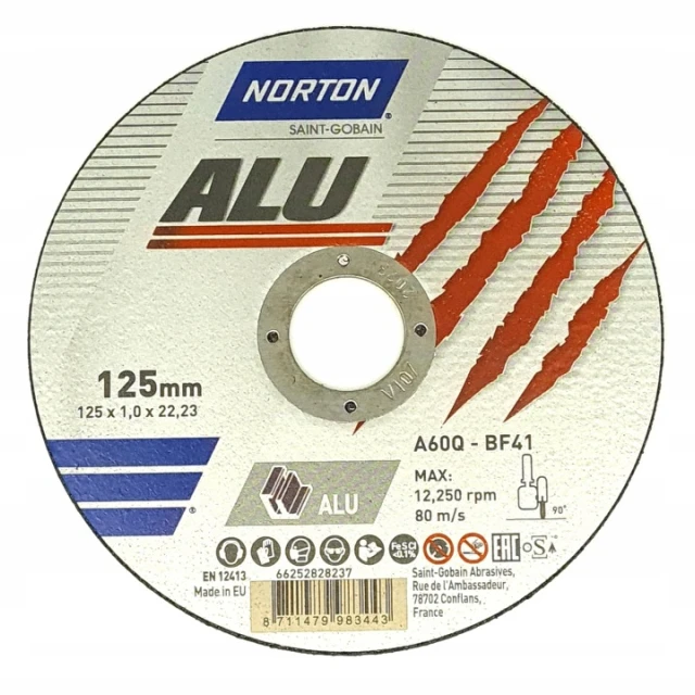 Диск для алюминия Norton 125x1,0 мм 1 шт (828237)