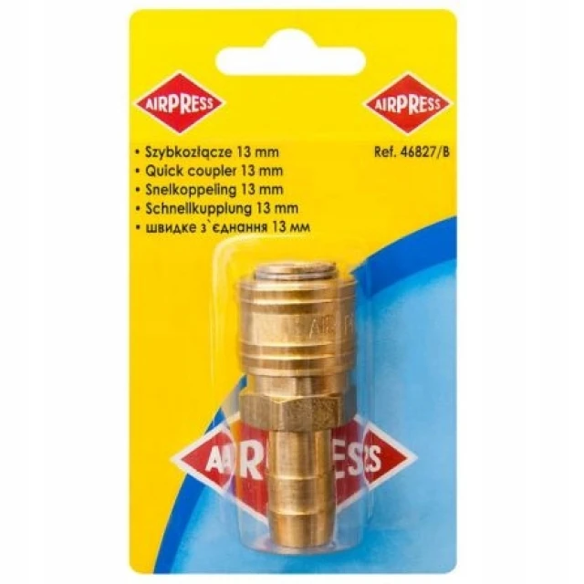 Муфта швидкознімна з ніпелем під шланг AIRPRESS 13 мм Euro (4301508)