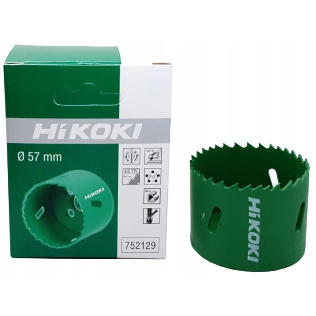 Коронка біметалічна HSS HiKOKI 57 мм (752129)