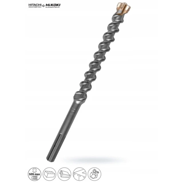 Сверло SDS MAX HiKOKI 35x570/450 2 спирали 4 резца (754337)