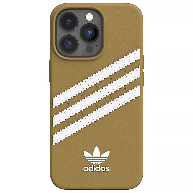 Чехол Adidas OR Molded PU для iPhone 13 | 13 Pro Beige Gold (8718846097628)