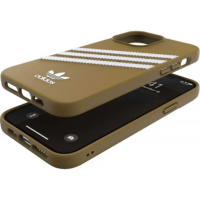 Чехол Adidas OR Molded PU для iPhone 13 Pro Max Beige Gold (8718846097635)