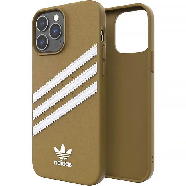 Чехол Adidas OR Molded PU для iPhone 13 Pro Max Beige Gold (8718846097635)