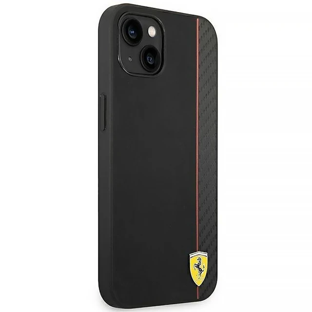 Чохол Ferrari Carbon для iPhone 14 Plus Black (FEHCP14MAXBK)