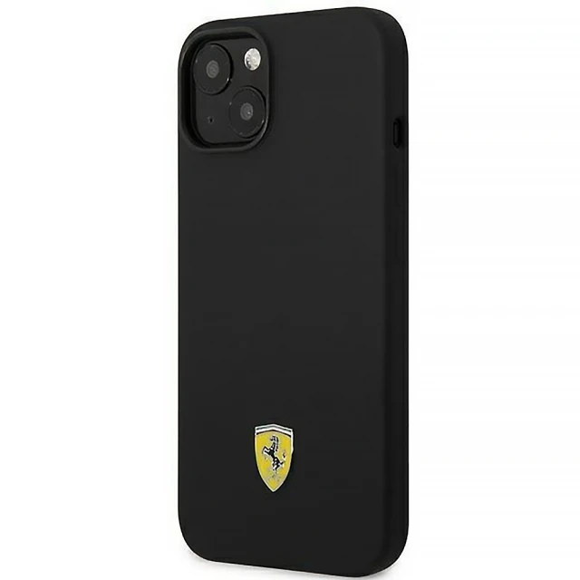 Чехол Ferrari Silicone Metal Logo для iPhone 14 Plus Black (FEHCP14MSIBBK)