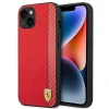 Чохол Ferrari Carbon для iPhone 14 | 13 Red (FEHCP14SAXRE)