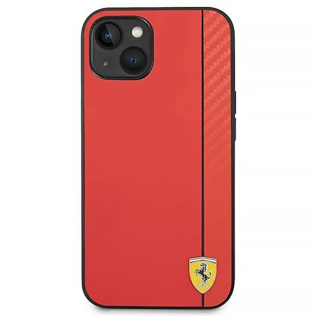 Чохол Ferrari Carbon для iPhone 14 | 13 Red (FEHCP14SAXRE)