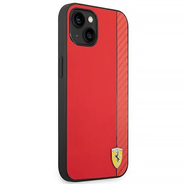 Чохол Ferrari Carbon для iPhone 14 | 13 Red (FEHCP14SAXRE)